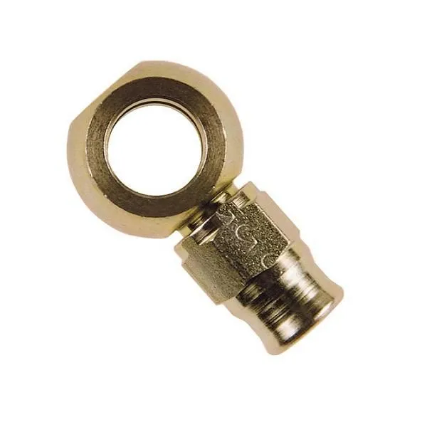 Banjo droit court GOODRIDGE pour durite 6004 Aluminium anodisé