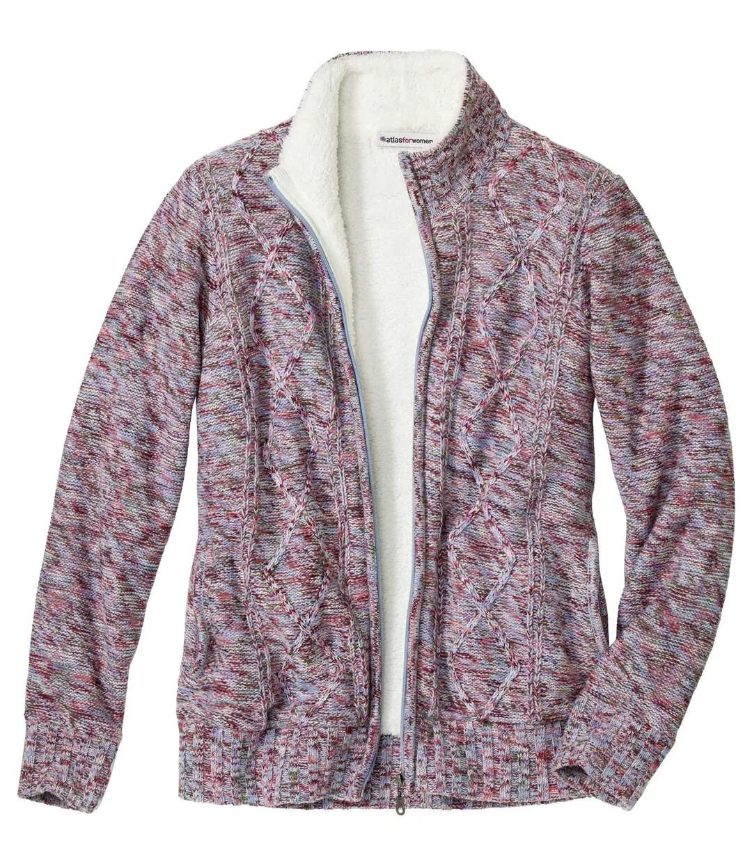 Blouson Tricot Mouliné Doublé Coral 