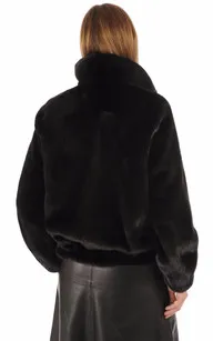 Blouson vison noir Manakas - La Canadienne - Blousons Fourrure Noir