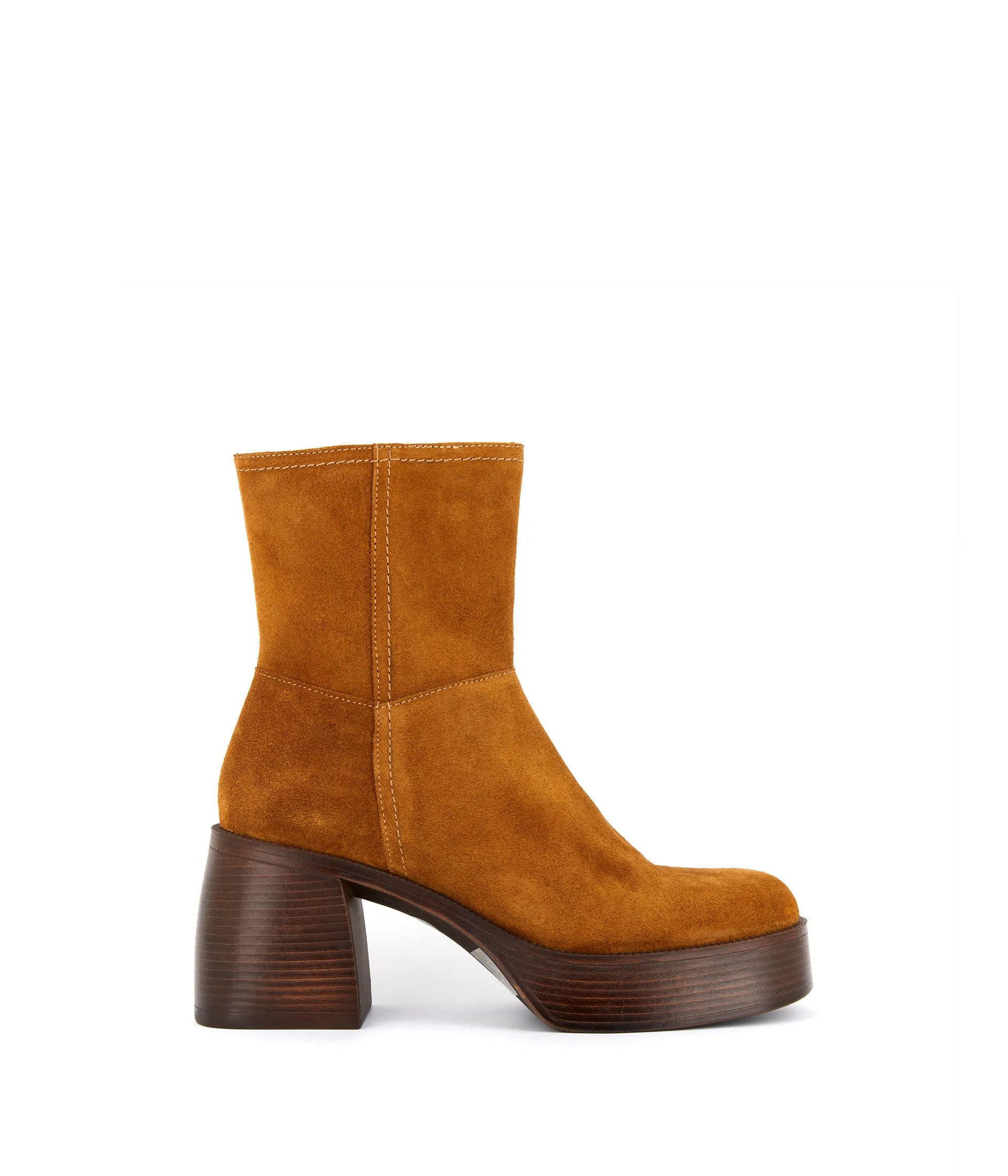 Boots velours camel Amela
