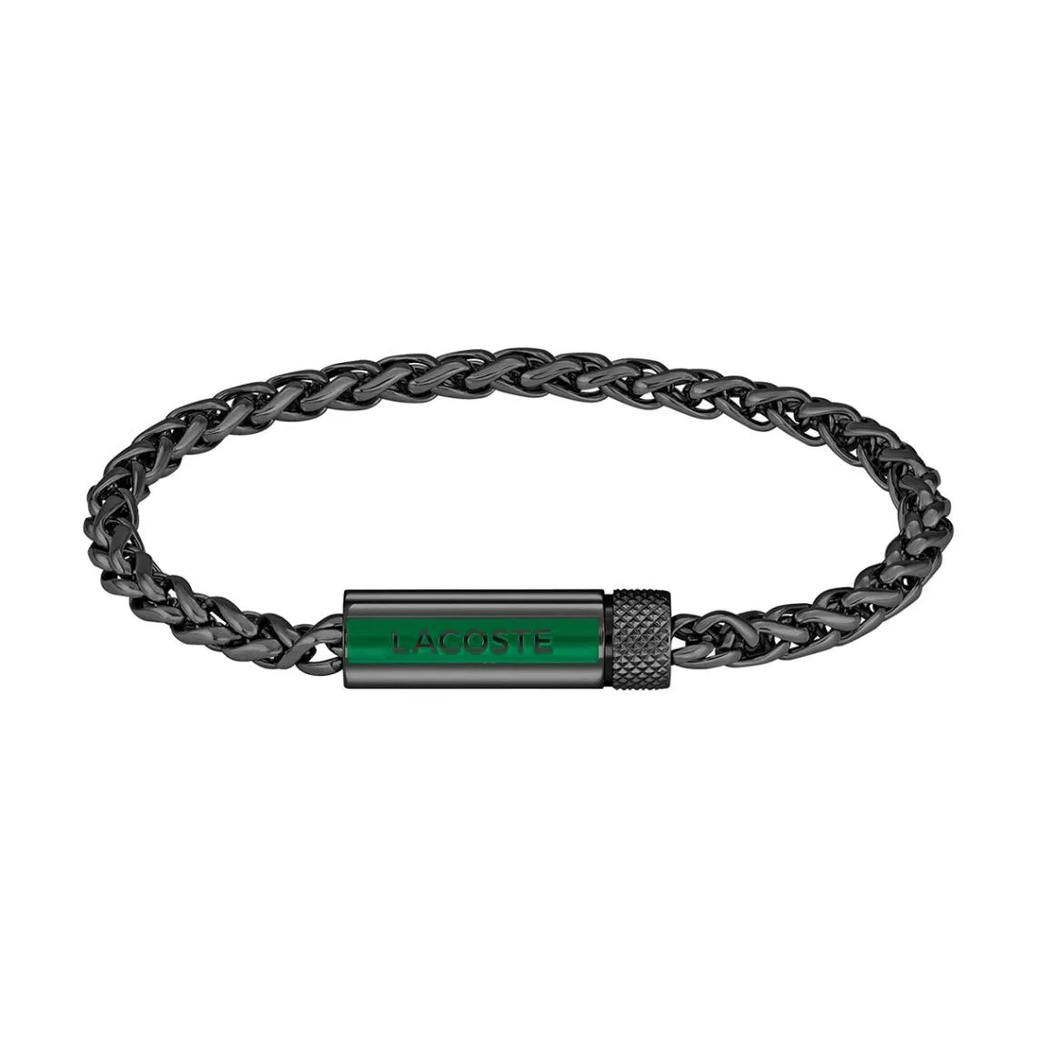 Bracelet Homme Lacoste Spelt - 2040339 Acier Noir Ajustable Circonference Interieure 190 Mm | 3 Suisses