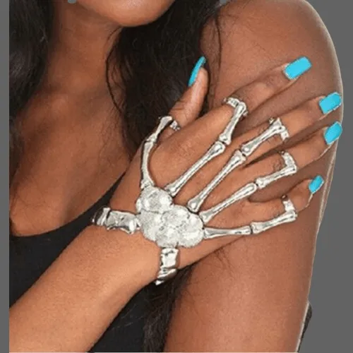 Bracelet main de squelette pour femme