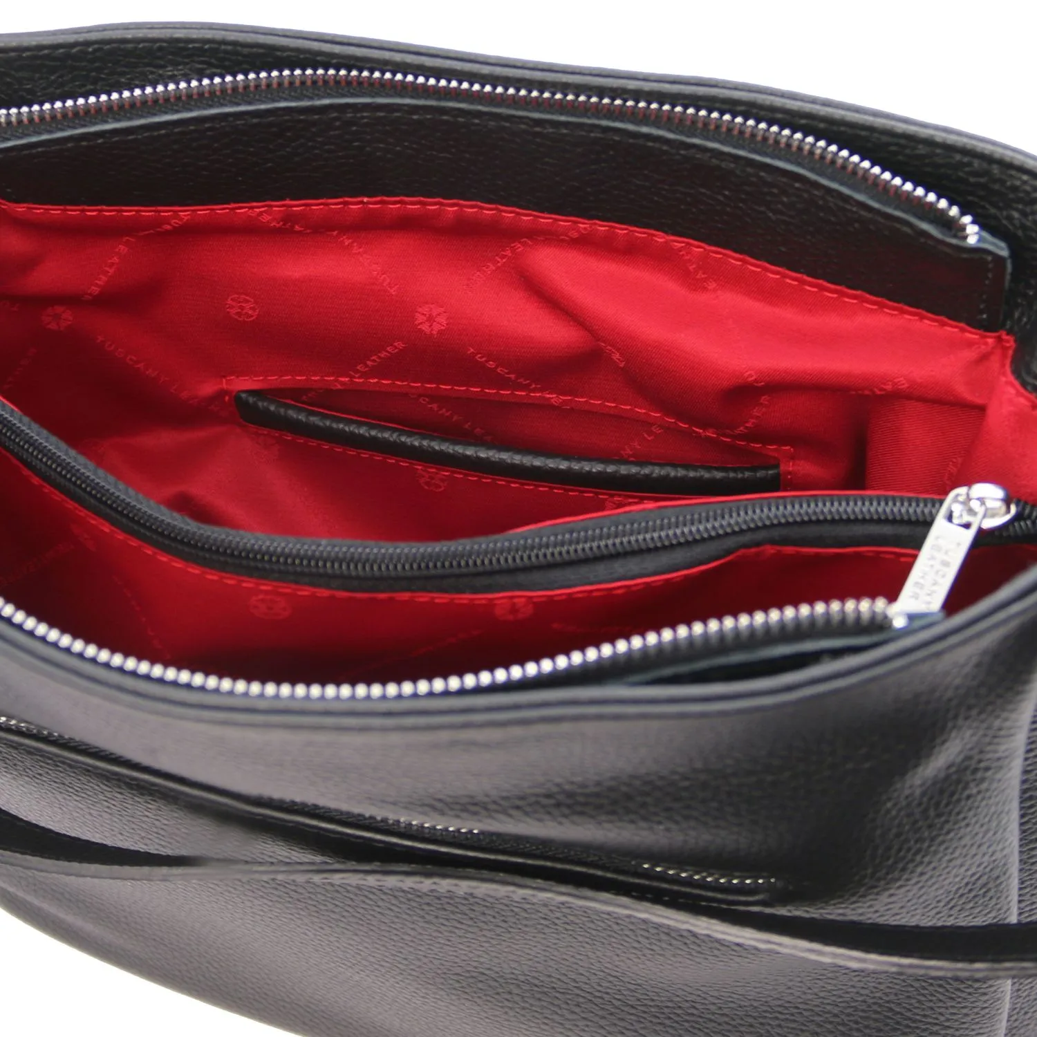 Charlotte Sac Bandoulière en Cuir Souple Noir TL142362