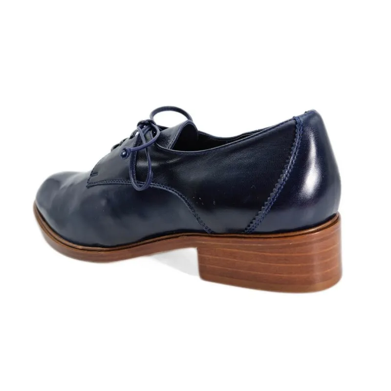 Derby haut de gamme cuir marine - Lorenzo Masiero - Scarpe chaussures
