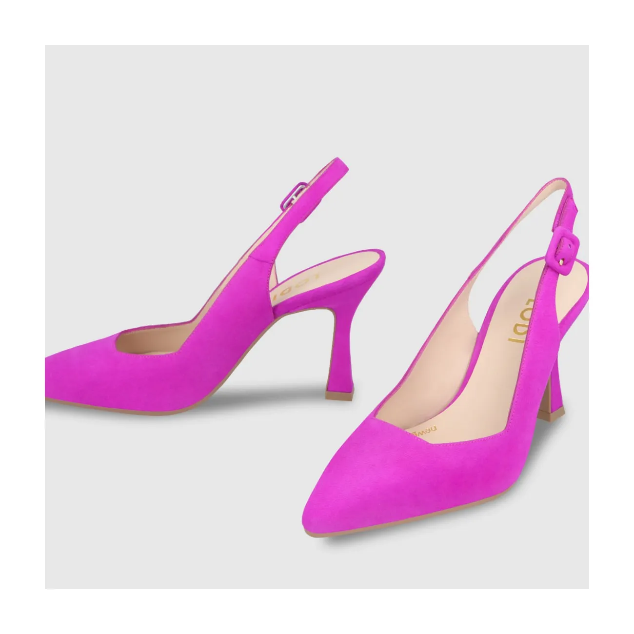 Escarpins femme en daim de couleur fuchsia | LODI Chaussures pour femme en ligne.