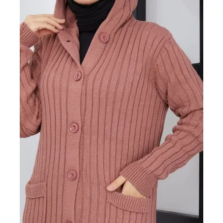 Gilet long Sofia - Gilet long grosse maille - Cardigan long maille