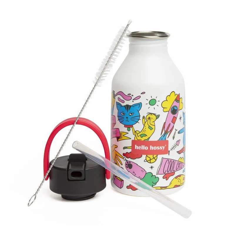 Hello Hossy Cats Water Bottle - Gourde | Hardloop