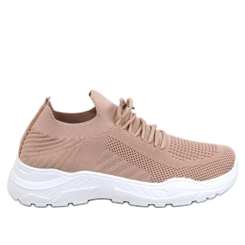 Jaussa Baskets chaussettes kaki beige