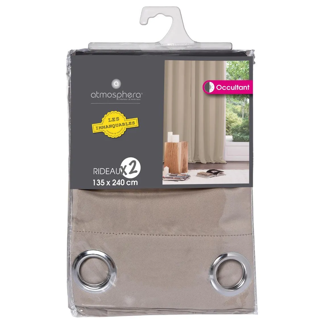 Lot de 2 rideaux occultants lins 135X240 | 3 Suisses