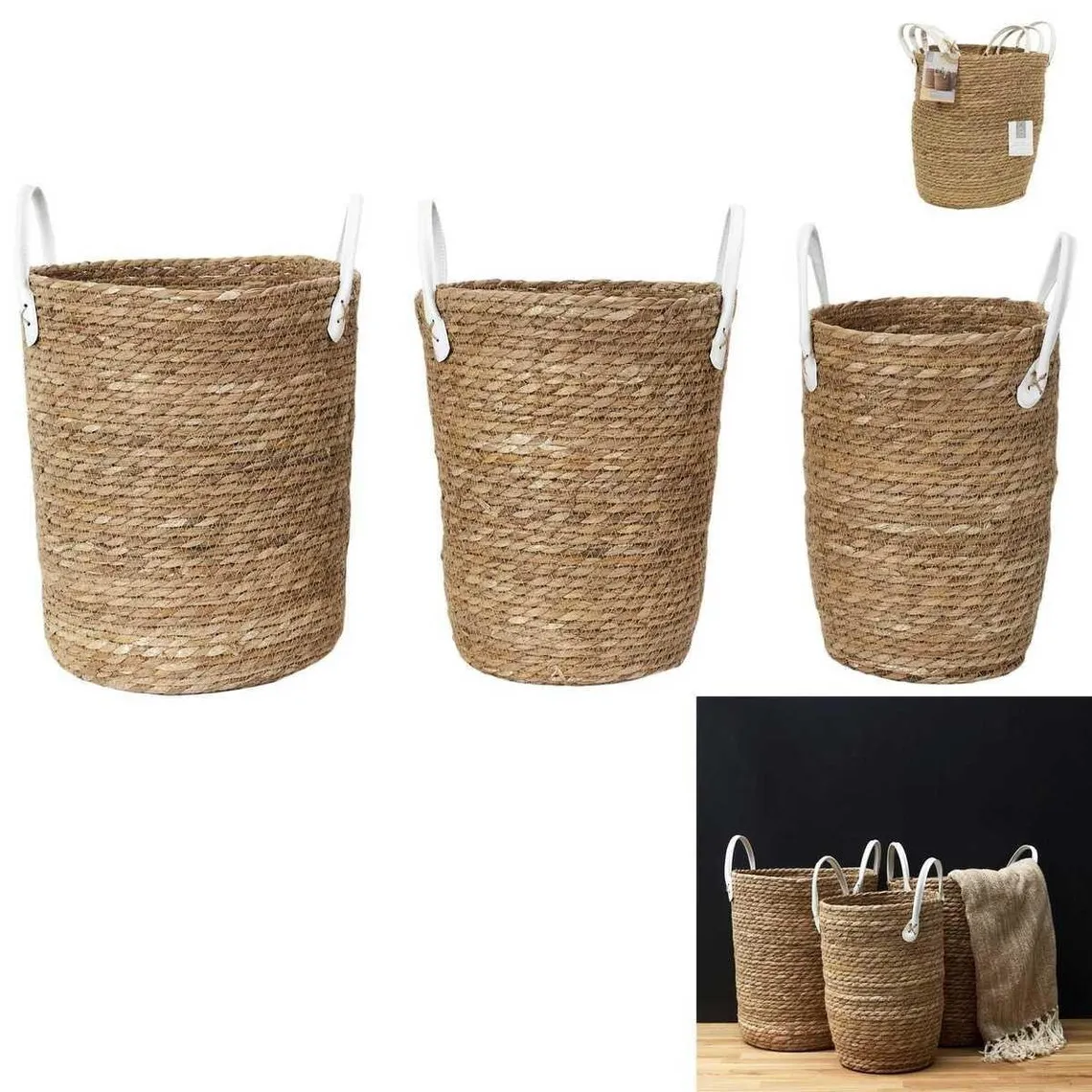 Lot de 3 Paniers Tresse  | 3 Suisses