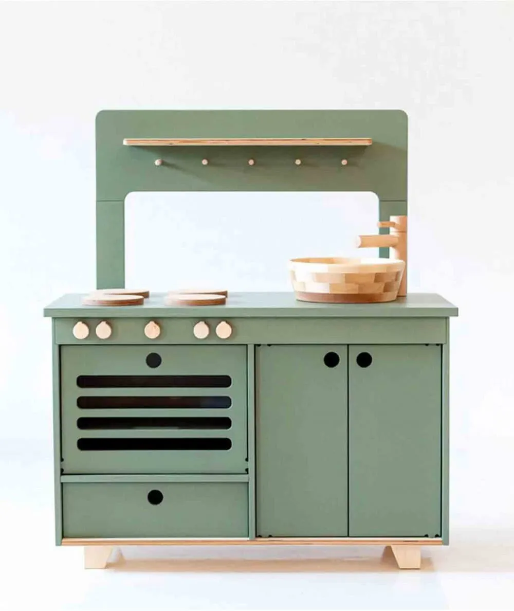 Midmini : Cuisine de jeu en bois "Zoé" fabriquée main - 100% Ecoresponsable - Mer(e)veilleuse
