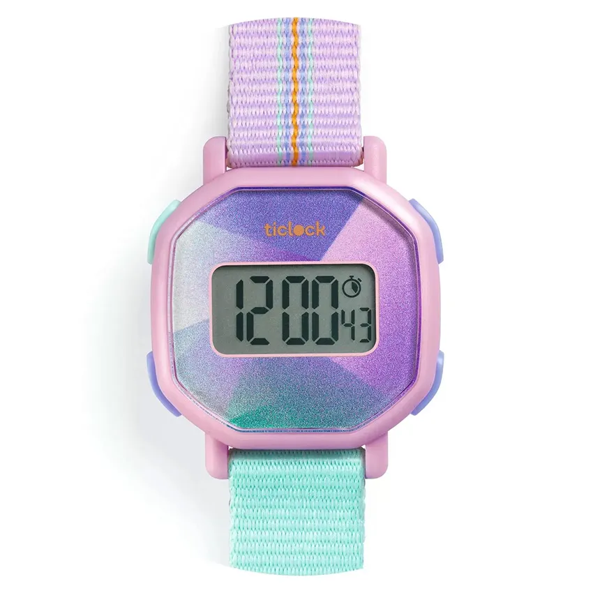 Montre Digitale Ticlock - Purple Prisma