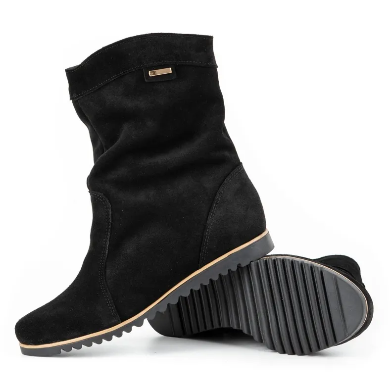 Olivier Bottines en cuir Emi Noir le noir