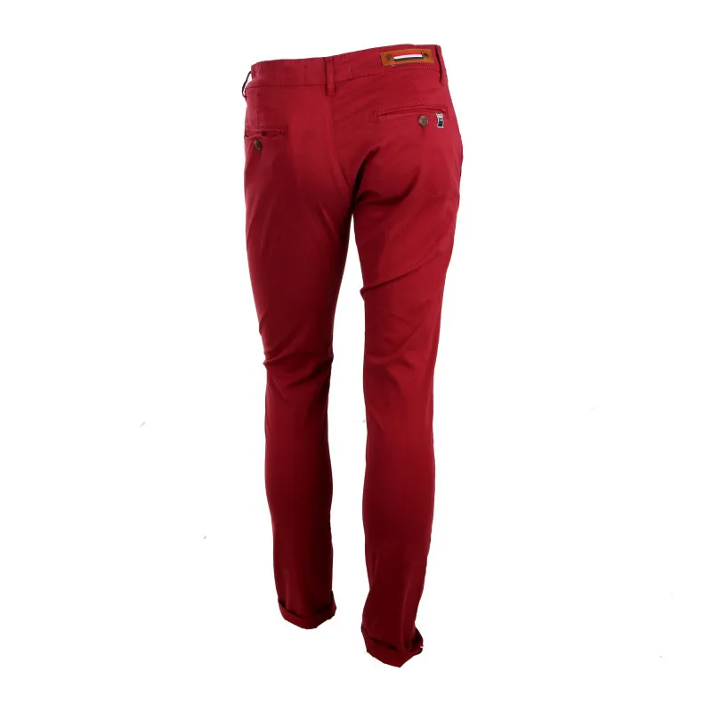 Pantalon chino coton stretch revers fermeture bouton tenali Homme 