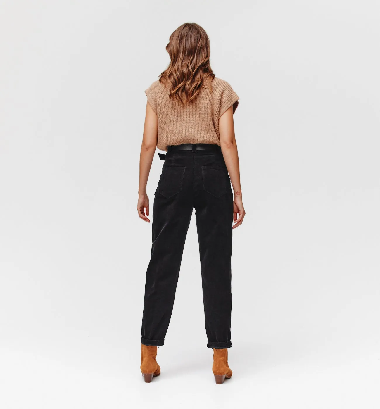 Pantalon en velours Femme - Noir