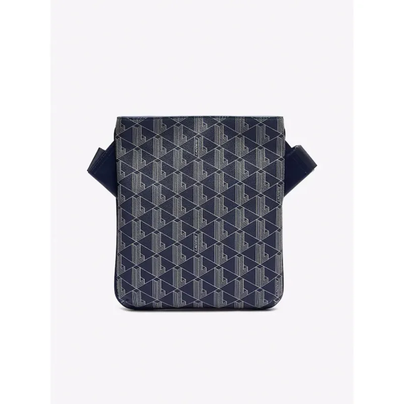Pochette flat crossover imprimé bleu marine homme - Lacoste | wimod