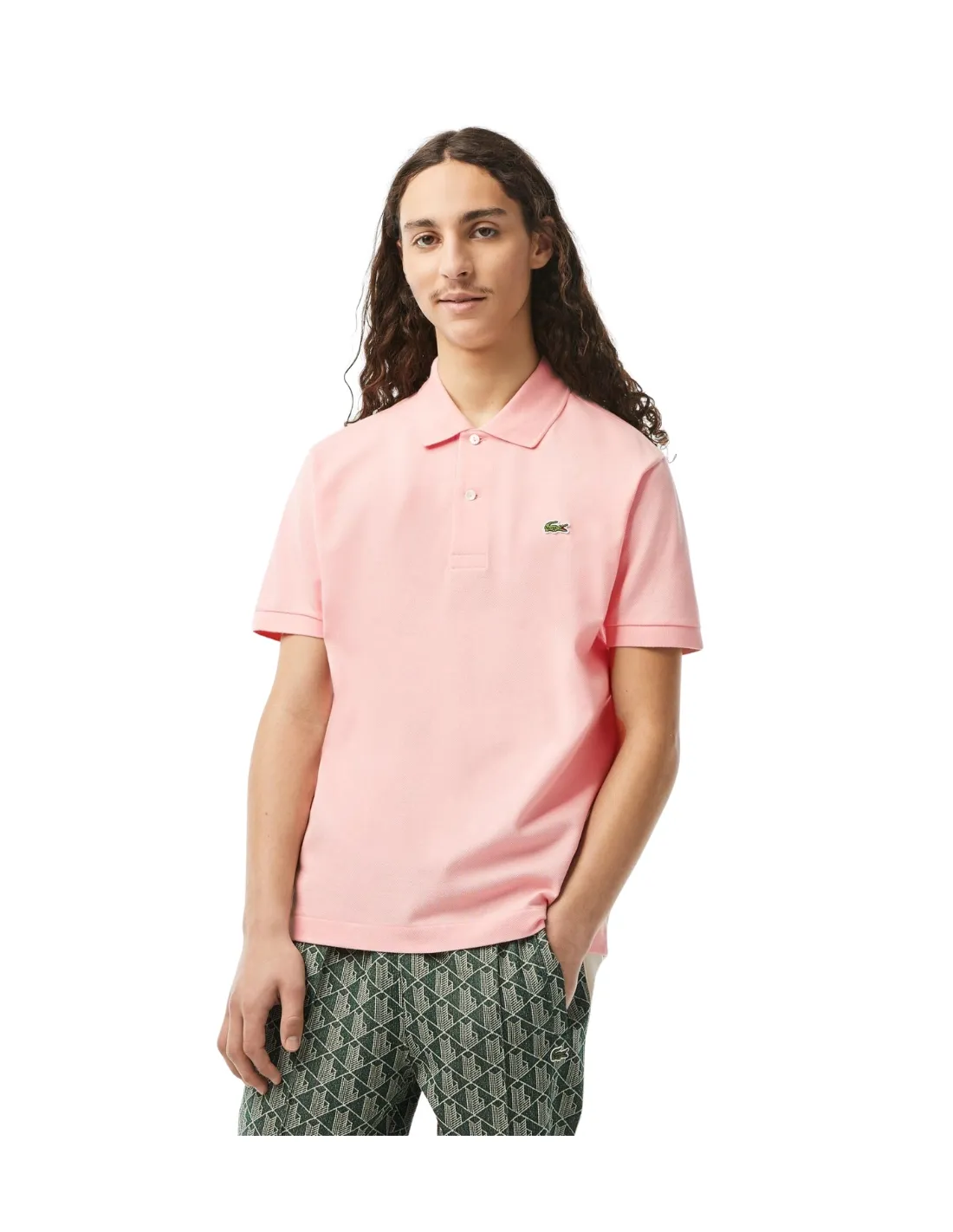 Polo homme LACOSTE ref 52087 KF9 Rose
