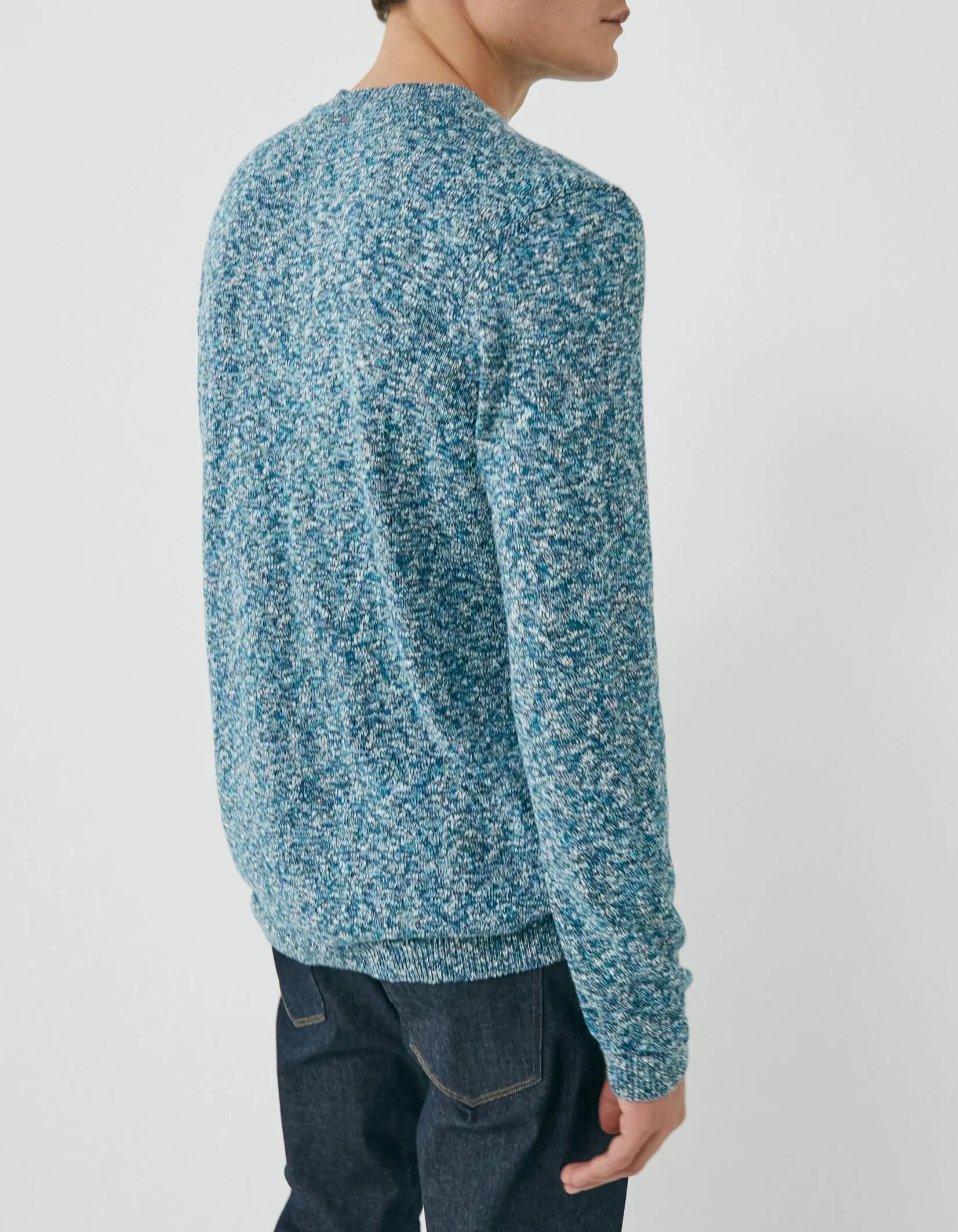 Pull aqua tricot mouliné Homme