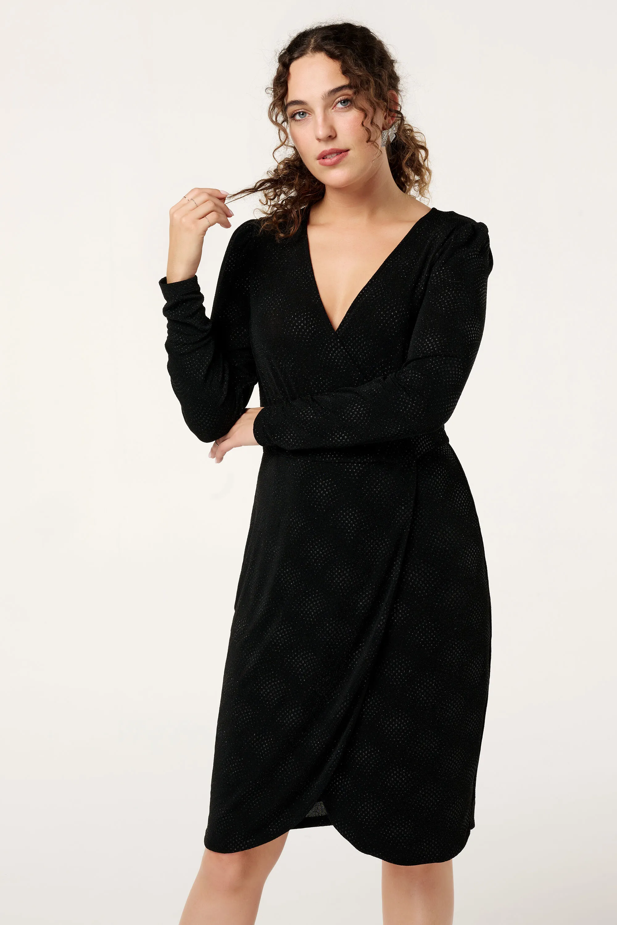 Robe avec détails argentés