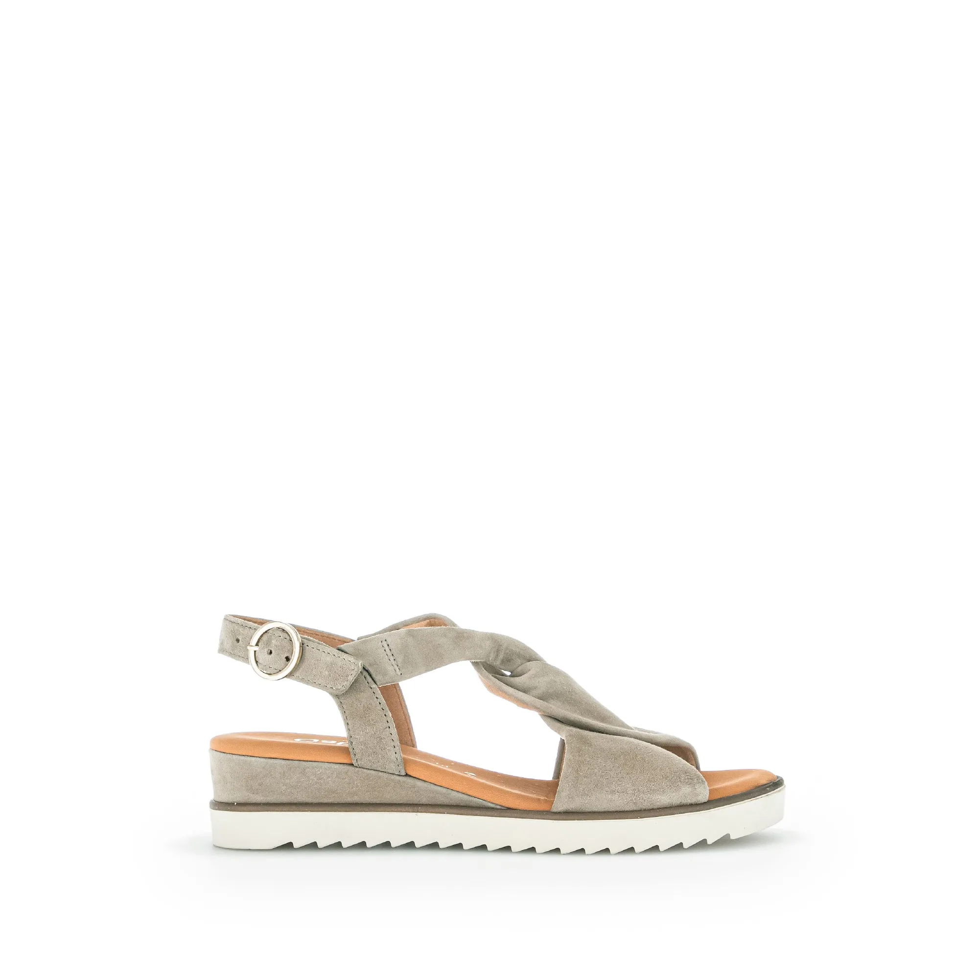 Sandales beiges en cuir velours