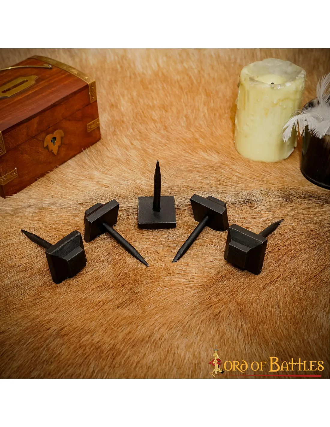 Set 5 punaises médiévales forgées à la main ⚔️ Boutique Épées