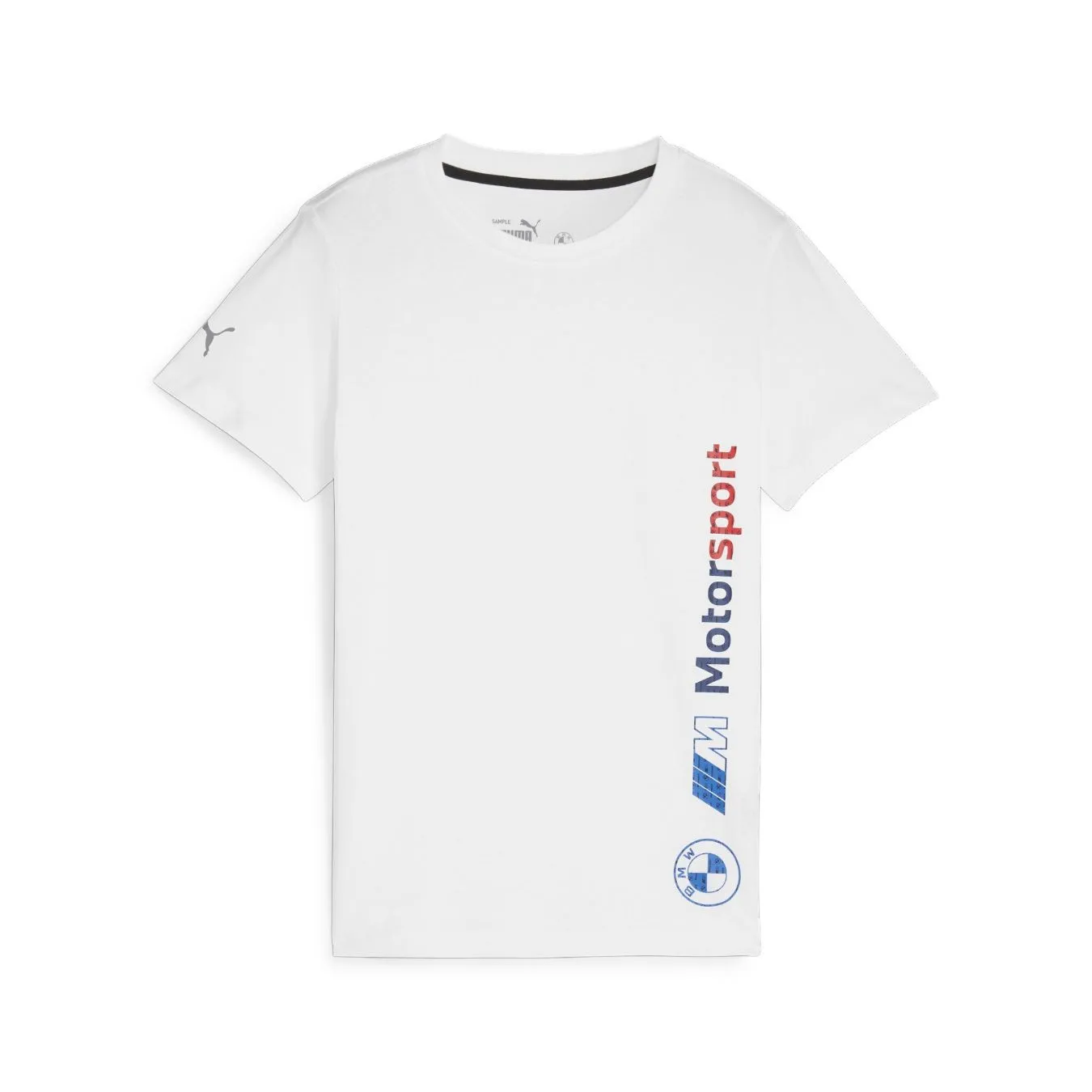 T-Shirt BMW MOTORSPORT Puma Logo Blanc pour Enfant PUM24_TSE_WHI