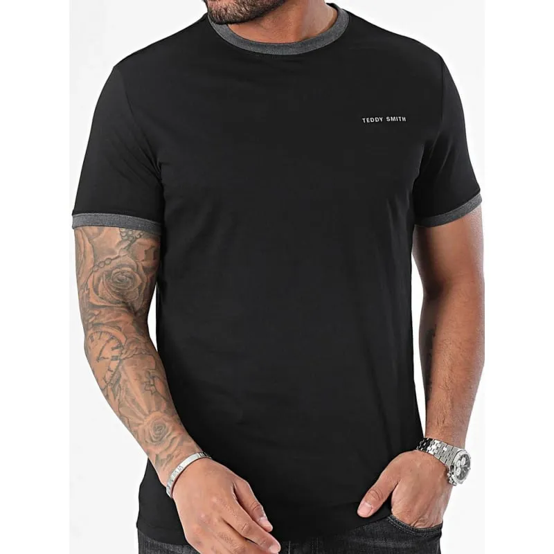 T-shirt uni écusson logo bleu claire homme - Lacoste | wimod