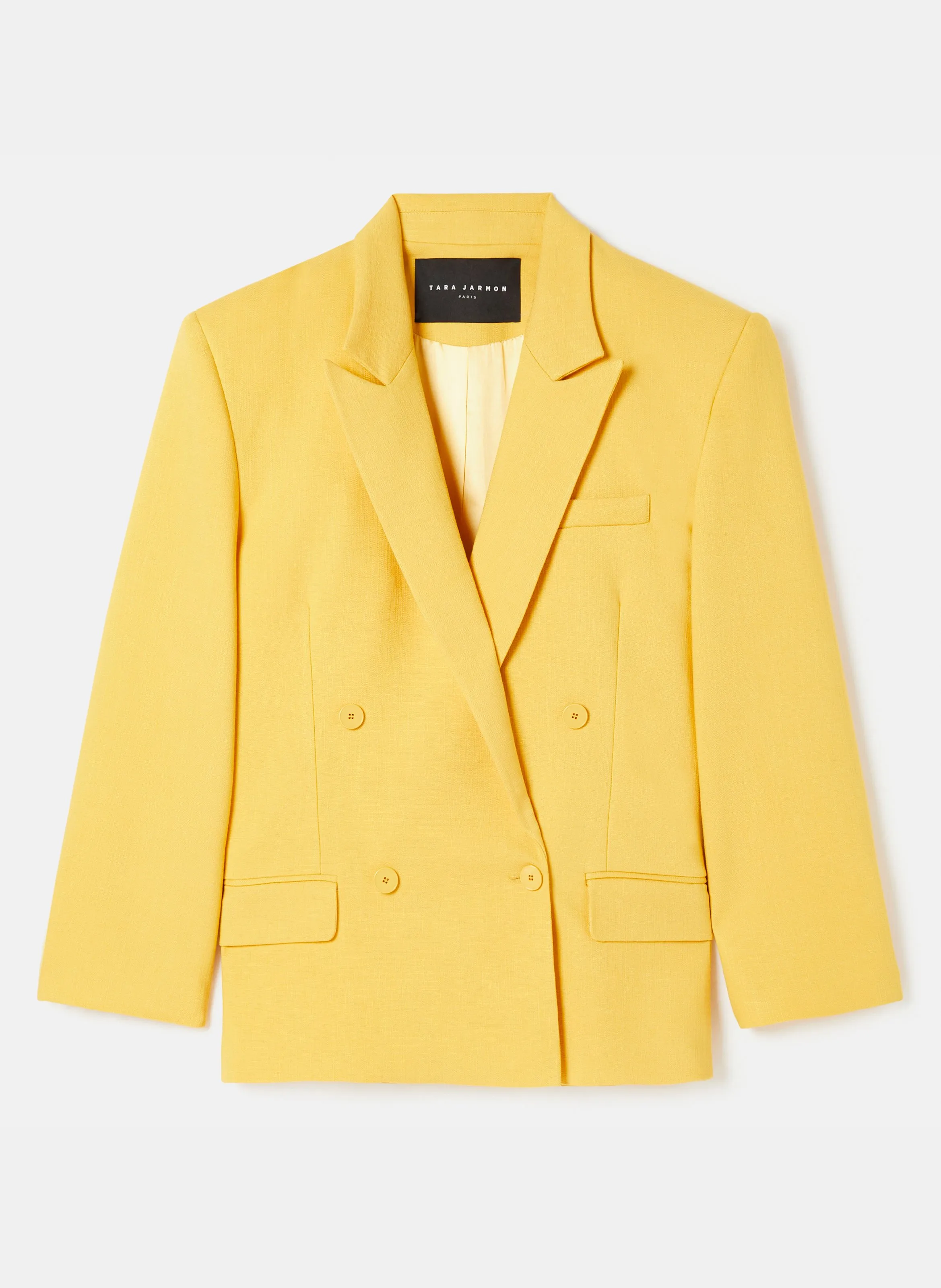 TARA JARMON  Veste oversized  longue longues à revers - victoria - Jaune