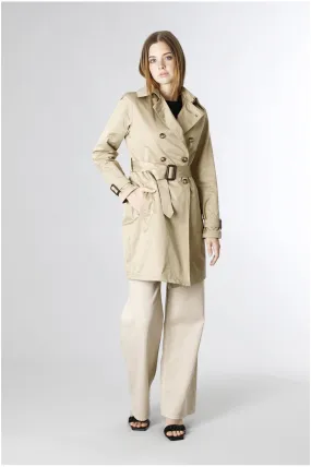 trench en tissu de coton mélangé cord - CafèNoir
