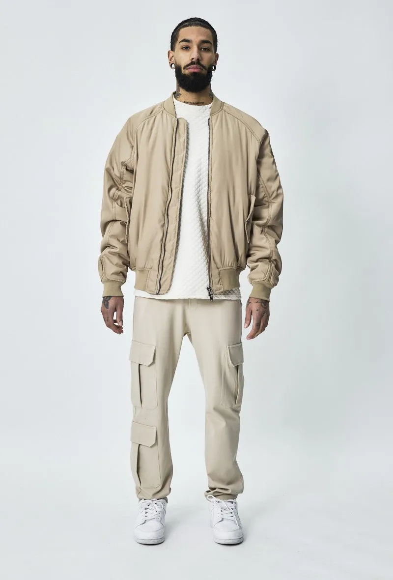 Veste bombers rembourée à col revers