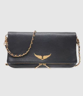 ZADIG ET VOLTAIRE Partager  Sac Rock Cuir Grainé Noir Doré  